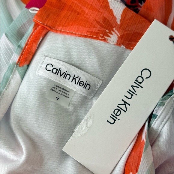 Calvin Klein Women's Floral-Print Halter Tiered  Maxi Dress size 12 lined Party - Picture 3 of 15